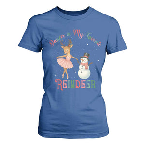 Christmas Ballet Reindeer T Shirt For Women Dancer Is My Favorite Reindeer Gift TS12 Royal Blue Print Your Wear