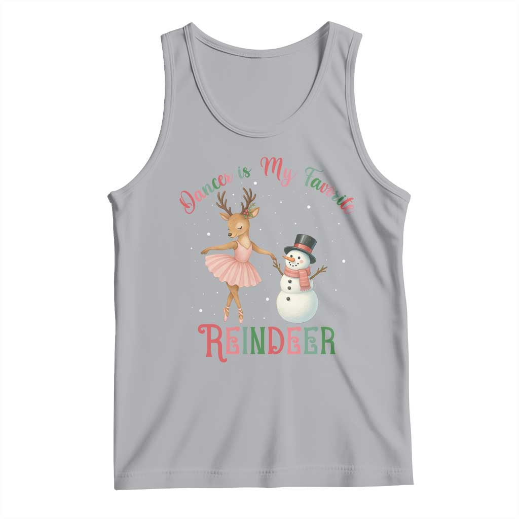 Christmas Ballet Reindeer Tank Top Dancer Is My Favorite Reindeer Gift TS12 Athletic Heather Print Your Wear