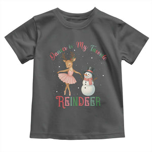 Christmas Ballet Reindeer Toddler T Shirt Dancer Is My Favorite Reindeer Gift TS12 Dark Heather Print Your Wear