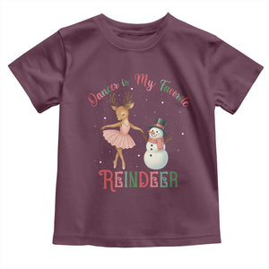 Christmas Ballet Reindeer Toddler T Shirt Dancer Is My Favorite Reindeer Gift TS12 Maroon Print Your Wear