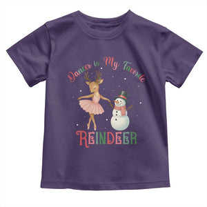Christmas Ballet Reindeer Toddler T Shirt Dancer Is My Favorite Reindeer Gift TS12 Purple Print Your Wear