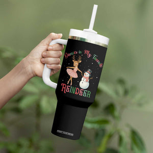 Christmas Ballet Reindeer Tumbler With Handle Dancer Is My Favorite Reindeer Gift TS12 Print Your Wear