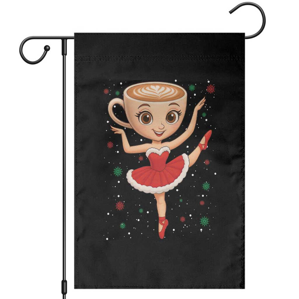 Funny Christmas Garden Flag Ballerina Cappuccino Brainrot Meme Gift TS12 Black Print Your Wear