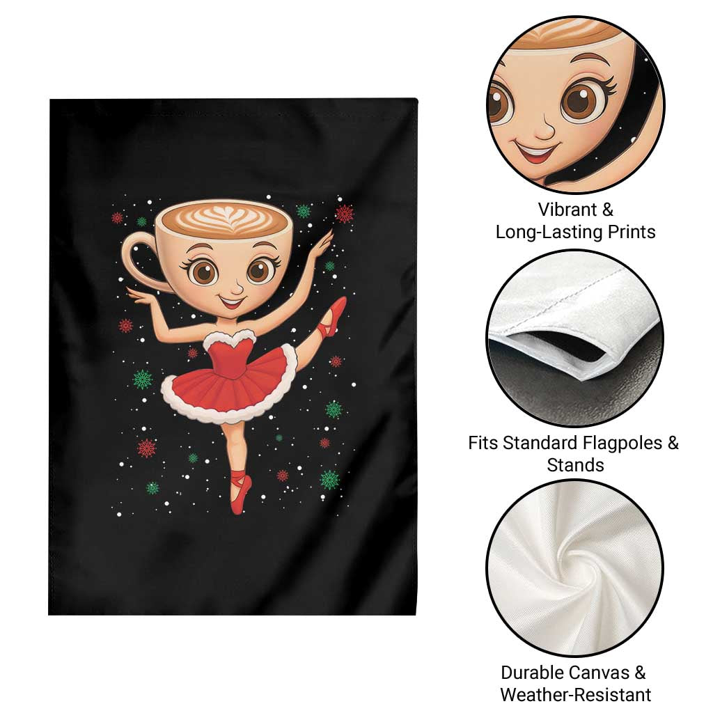 Funny Christmas Garden Flag Ballerina Cappuccino Brainrot Meme Gift TS12 Print Your Wear