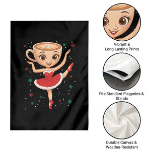 Funny Christmas Garden Flag Ballerina Cappuccino Brainrot Meme Gift TS12 Print Your Wear