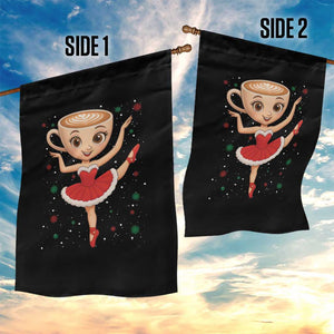 Funny Christmas Garden Flag Ballerina Cappuccino Brainrot Meme Gift TS12 Print Your Wear