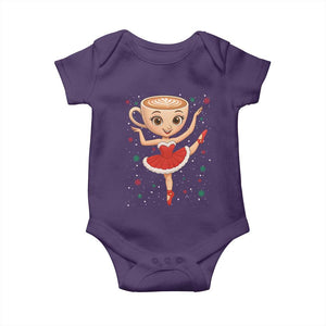 Funny Christmas Baby Onesie Ballerina Cappuccino Brainrot Meme Gift TS12 Purple Print Your Wear