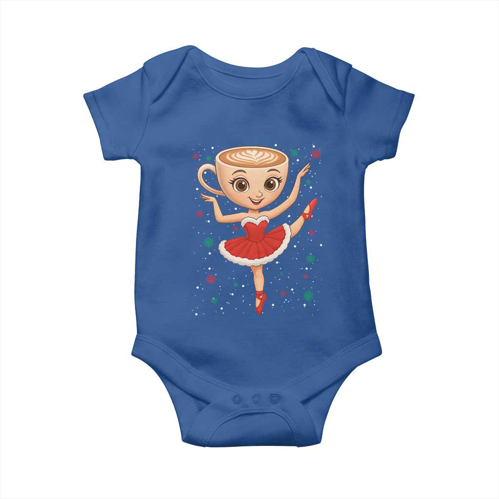 Funny Christmas Baby Onesie Ballerina Cappuccino Brainrot Meme Gift TS12 Royal Blue Print Your Wear