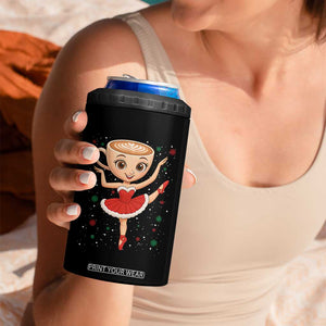 Funny Christmas 4 in 1 Can Cooler Tumbler Ballerina Cappuccino Brainrot Meme Gift TS12 Print Your Wear