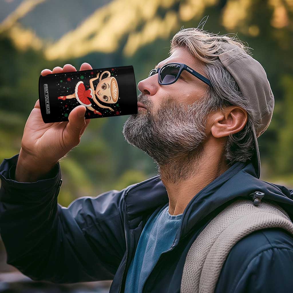 Funny Christmas 4 in 1 Can Cooler Tumbler Ballerina Cappuccino Brainrot Meme Gift TS12 Print Your Wear