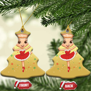Funny Xmas Christmas Ornament Ballerina Cappuccino Brainrot Meme Gift TS12 Christmas Tree Gold Print Your Wear