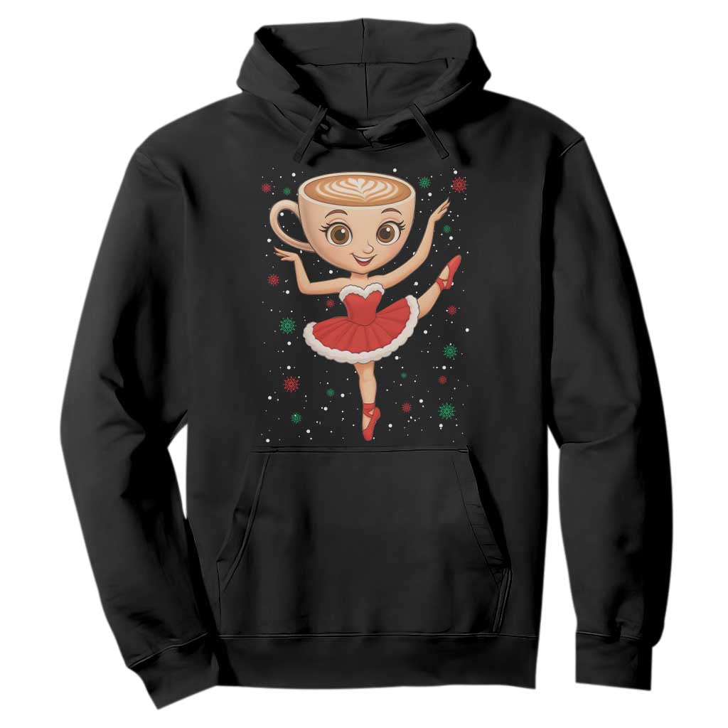 Funny Christmas Hoodie Ballerina Cappuccino Brainrot Meme Gift TS12 Black Print Your Wear
