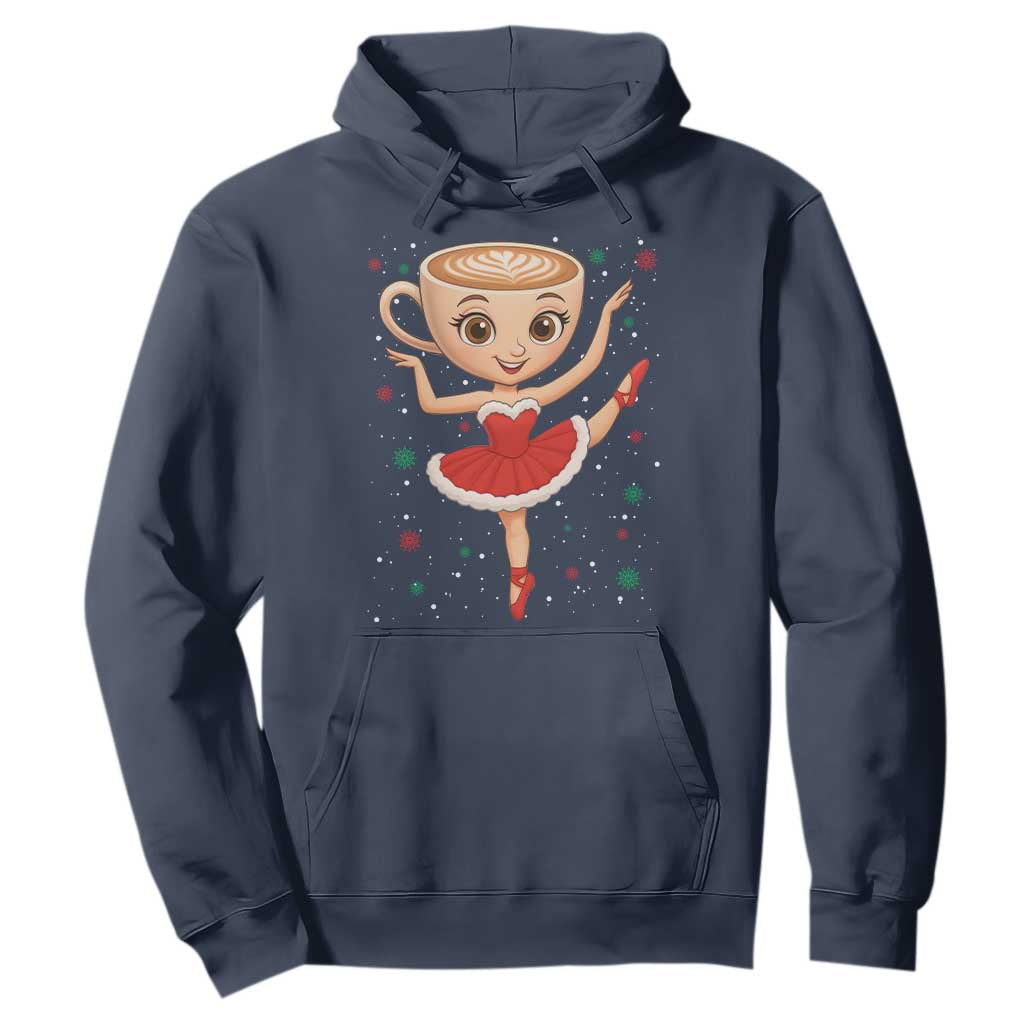 Funny Christmas Hoodie Ballerina Cappuccino Brainrot Meme Gift TS12 Navy Print Your Wear