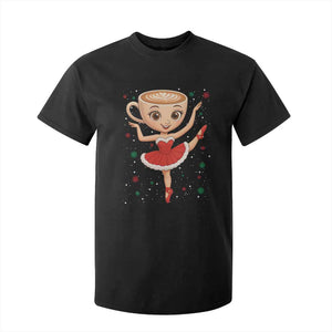 Funny Christmas T Shirt For Kid Ballerina Cappuccino Brainrot Meme Gift TS12 Black Print Your Wear