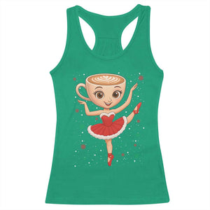Funny Christmas Racerback Tank Top Ballerina Cappuccino Brainrot Meme Gift TS12 Irish Green Print Your Wear