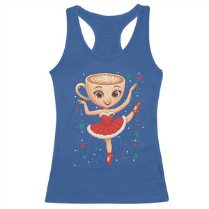 Funny Christmas Racerback Tank Top Ballerina Cappuccino Brainrot Meme Gift TS12 Royal Blue Print Your Wear