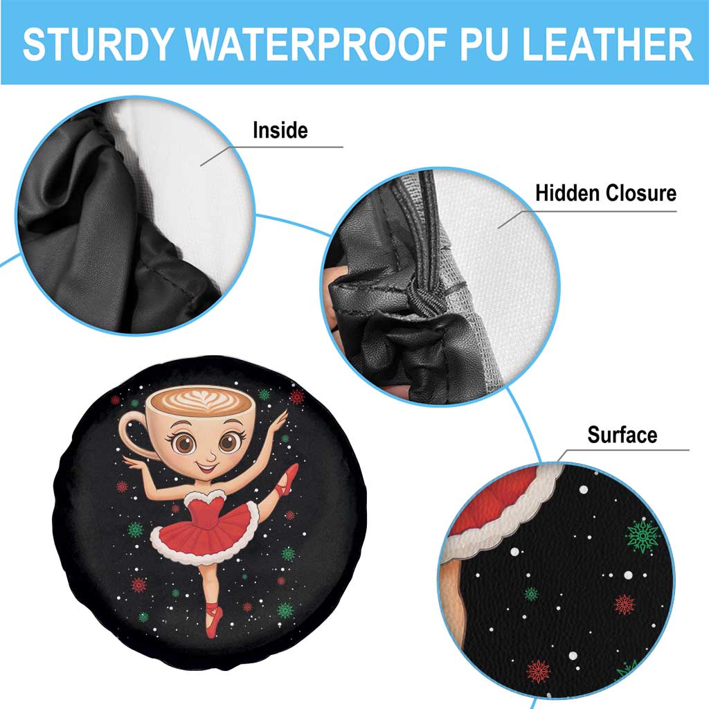 Funny Christmas Spare Tire Cover Ballerina Cappuccino Brainrot Meme Gift TS12 Print Your Wear