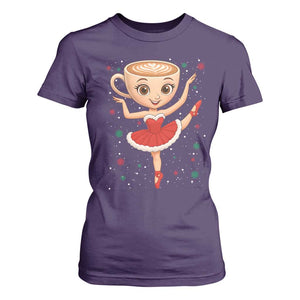 Funny Christmas T Shirt For Women Ballerina Cappuccino Brainrot Meme Gift TS12 Purple Print Your Wear
