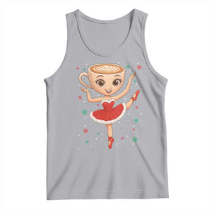 Funny Christmas Tank Top Ballerina Cappuccino Brainrot Meme Gift TS12 Athletic Heather Print Your Wear
