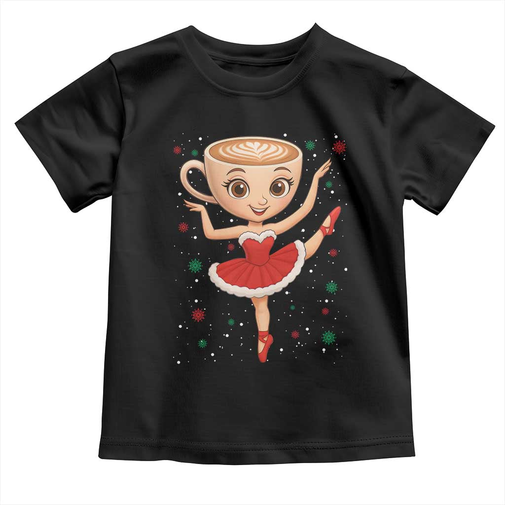 Funny Christmas Toddler T Shirt Ballerina Cappuccino Brainrot Meme Gift TS12 Black Print Your Wear