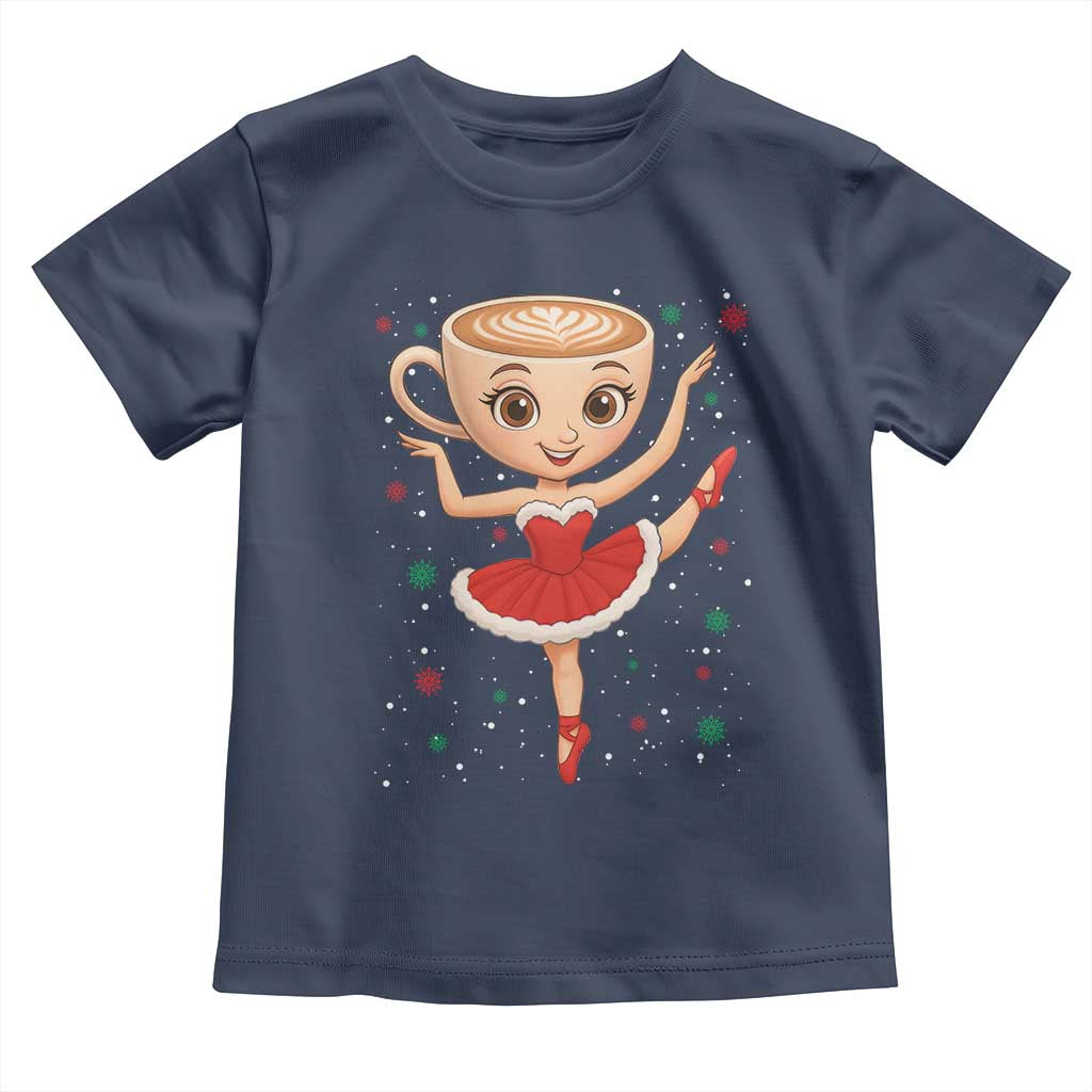 Funny Christmas Toddler T Shirt Ballerina Cappuccino Brainrot Meme Gift TS12 Navy Print Your Wear