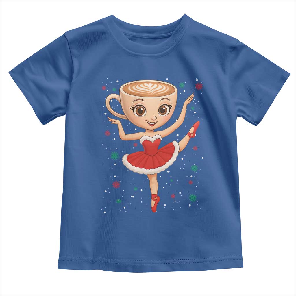 Funny Christmas Toddler T Shirt Ballerina Cappuccino Brainrot Meme Gift TS12 Royal Blue Print Your Wear