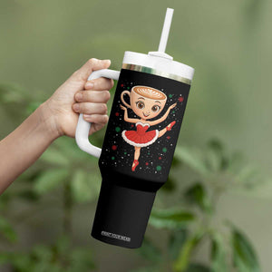 Funny Christmas Tumbler With Handle Ballerina Cappuccino Brainrot Meme Gift TS12 Print Your Wear