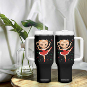 Funny Christmas Tumbler With Handle Ballerina Cappuccino Brainrot Meme Gift TS12 Print Your Wear