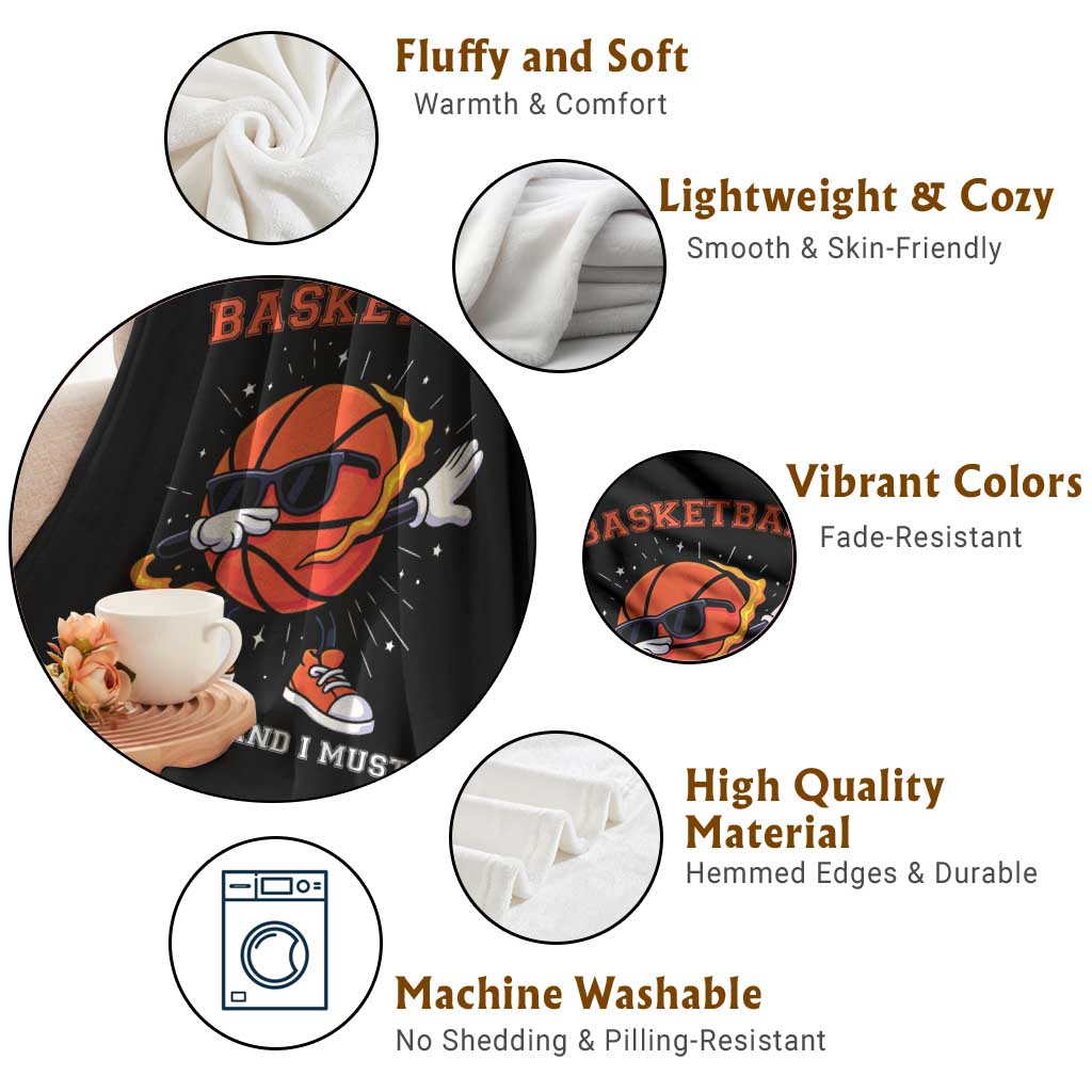 Funny Dabbing Basketball Is Calling And I Must Go Throw Blanket Gift For Player TS12 Print Your Wear