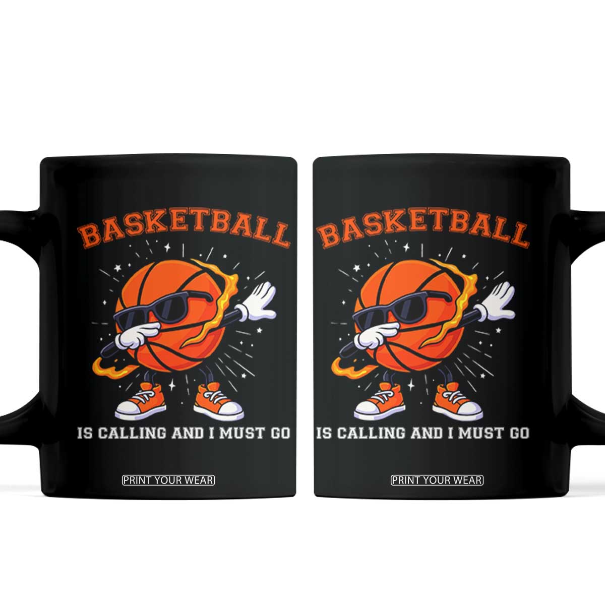 Funny Dabbing Basketball Is Calling And I Must Go Coffee Mug Gift For Player TS12 Black Print Your Wear
