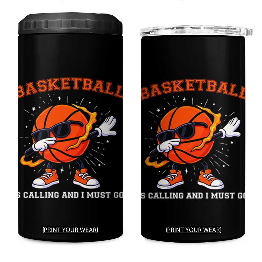 Funny Dabbing Basketball Is Calling And I Must Go 4 in 1 Can Cooler Tumbler Gift For Player TS12 One Size: 16 oz Black Print Your Wear