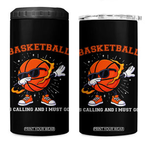 Funny Dabbing Basketball Is Calling And I Must Go 4 in 1 Can Cooler Tumbler Gift For Player TS12 One Size: 16 oz Black Print Your Wear