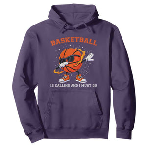 Funny Dabbing Basketball Is Calling And I Must Go Hoodie Gift For Player TS12 Purple Print Your Wear