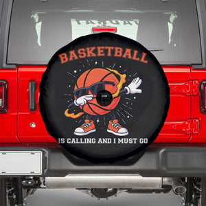 Funny Dabbing Basketball Is Calling And I Must Go Spare Tire Cover Gift For Player TS12 Black Print Your Wear