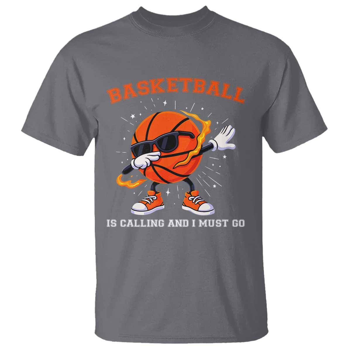 Funny Dabbing Basketball Is Calling And I Must Go T Shirt Gift For Player TS12 Charcoal Print Your Wear