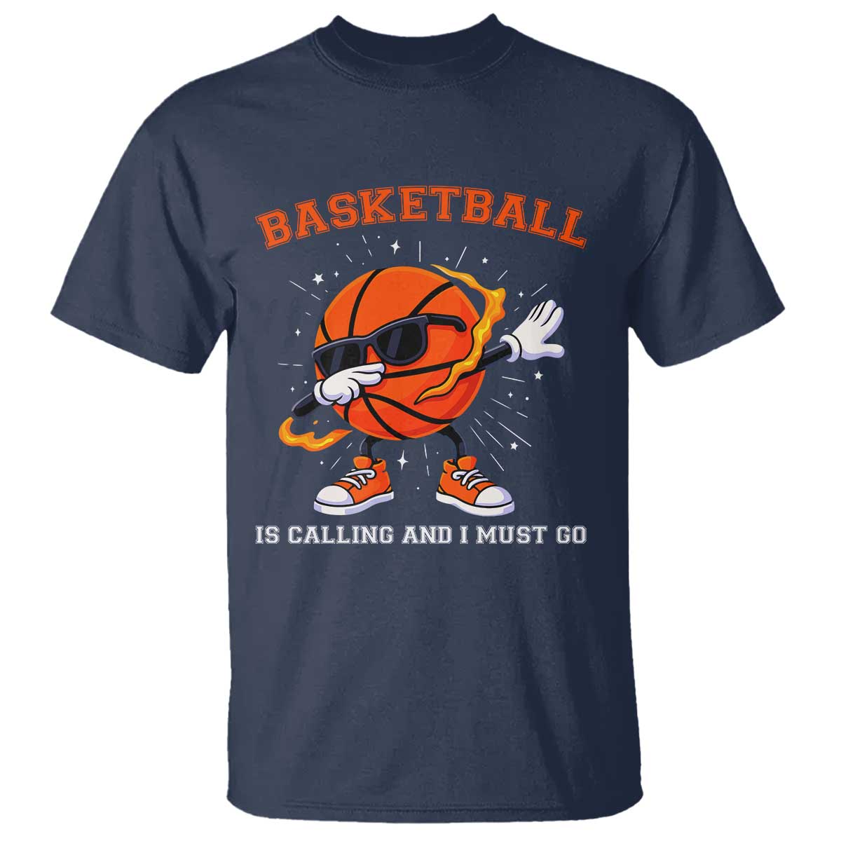 Funny Dabbing Basketball Is Calling And I Must Go T Shirt Gift For Player TS12 Navy Print Your Wear