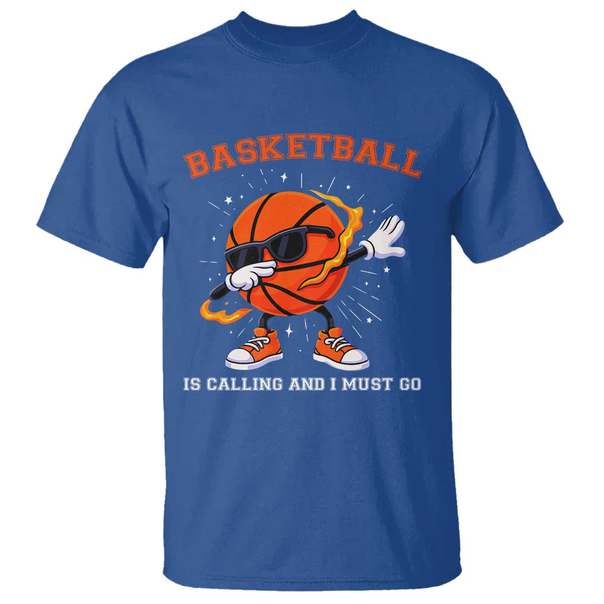 Funny Dabbing Basketball Is Calling And I Must Go T Shirt Gift For Player TS12 Royal Blue Print Your Wear