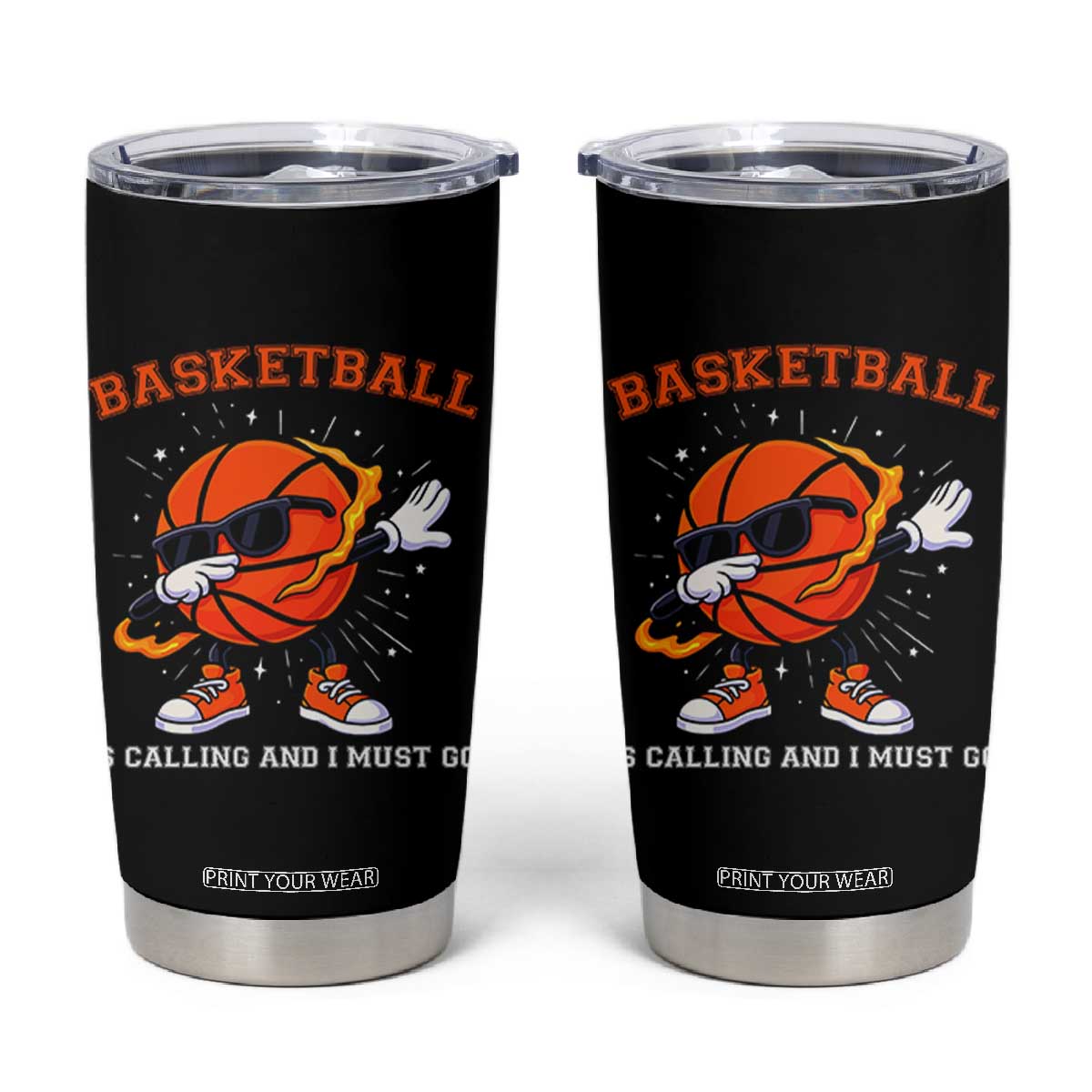 Funny Dabbing Basketball Is Calling And I Must Go Tumbler Cup Gift For Player - Print Your Wear