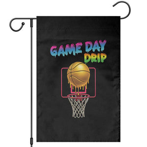 Game Day Drip Garden Flag Funny Basketball Lover Street Style Design TS12 Black Print Your Wear