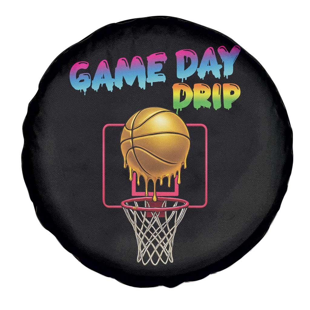 Game Day Drip Spare Tire Cover Funny Basketball Lover Street Style Design TS12 Print Your Wear