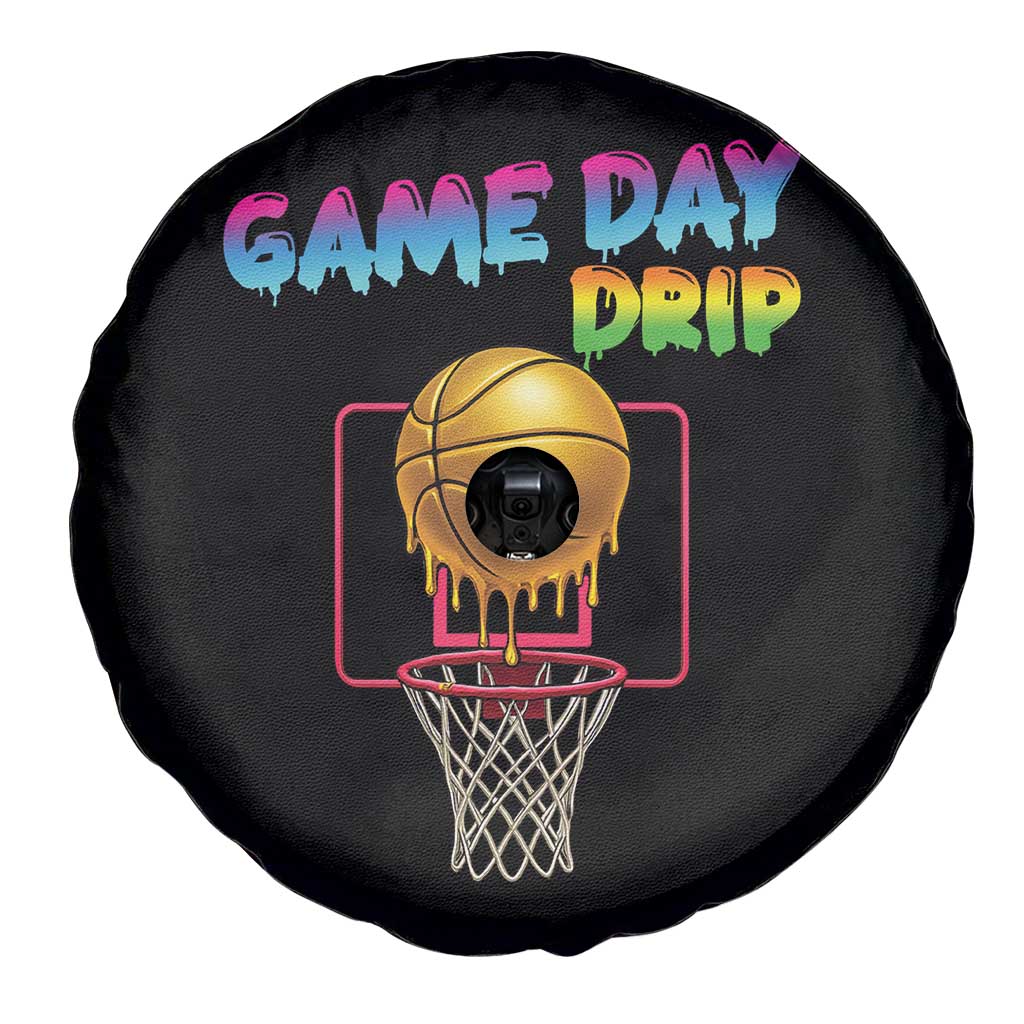Game Day Drip Spare Tire Cover Funny Basketball Lover Street Style Design TS12 Print Your Wear