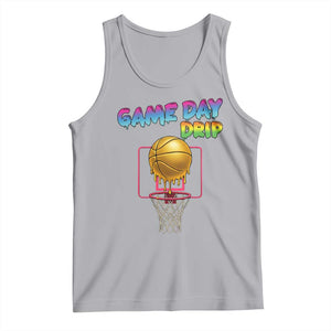 Game Day Drip Tank Top Funny Basketball Lover Street Style Design TS12 Athletic Heather Print Your Wear