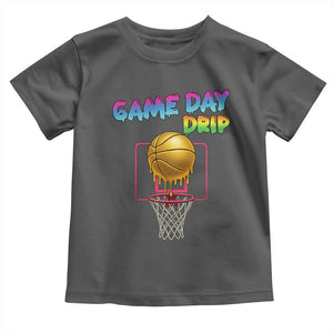 Game Day Drip Toddler T Shirt Funny Basketball Lover Street Style Design TS12 Dark Heather Print Your Wear