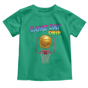 Game Day Drip Toddler T Shirt Funny Basketball Lover Street Style Design TS12 Irish Green Print Your Wear