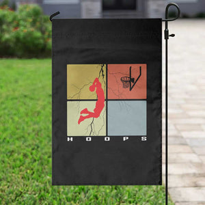 Hoops Life Garden Flag Retro Basketball Dunk Silhouette TS12 Print Your Wear