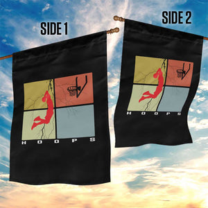 Hoops Life Garden Flag Retro Basketball Dunk Silhouette TS12 Print Your Wear