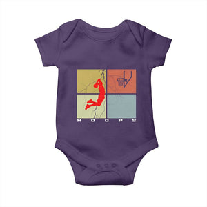 Hoops Life Baby Onesie Retro Basketball Dunk Silhouette TS12 Purple Print Your Wear