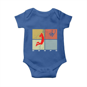 Hoops Life Baby Onesie Retro Basketball Dunk Silhouette TS12 Royal Blue Print Your Wear