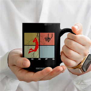 Hoops Life Coffee Mug Retro Basketball Dunk Silhouette TS12 Print Your Wear