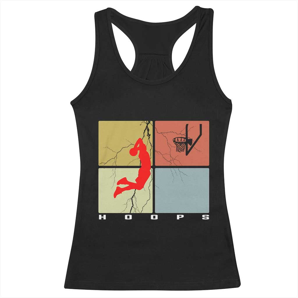 Hoops Life Racerback Tank Top Retro Basketball Dunk Silhouette TS12 Black Print Your Wear